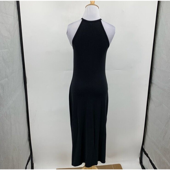 Joie Dress Womens XS Extra Small Black Sleeveless Stretch Bodycon Halter Midi - Picture 3 of 10